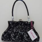 Ladies kisslock frame vintage style handbag. Handmade in Ireland.